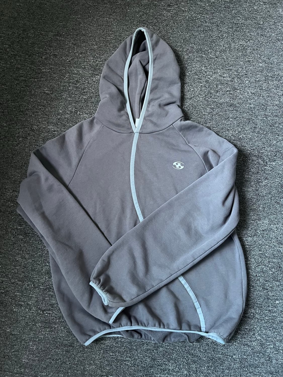 산산기어 taped hoodie ash charcoal 상품이미지2