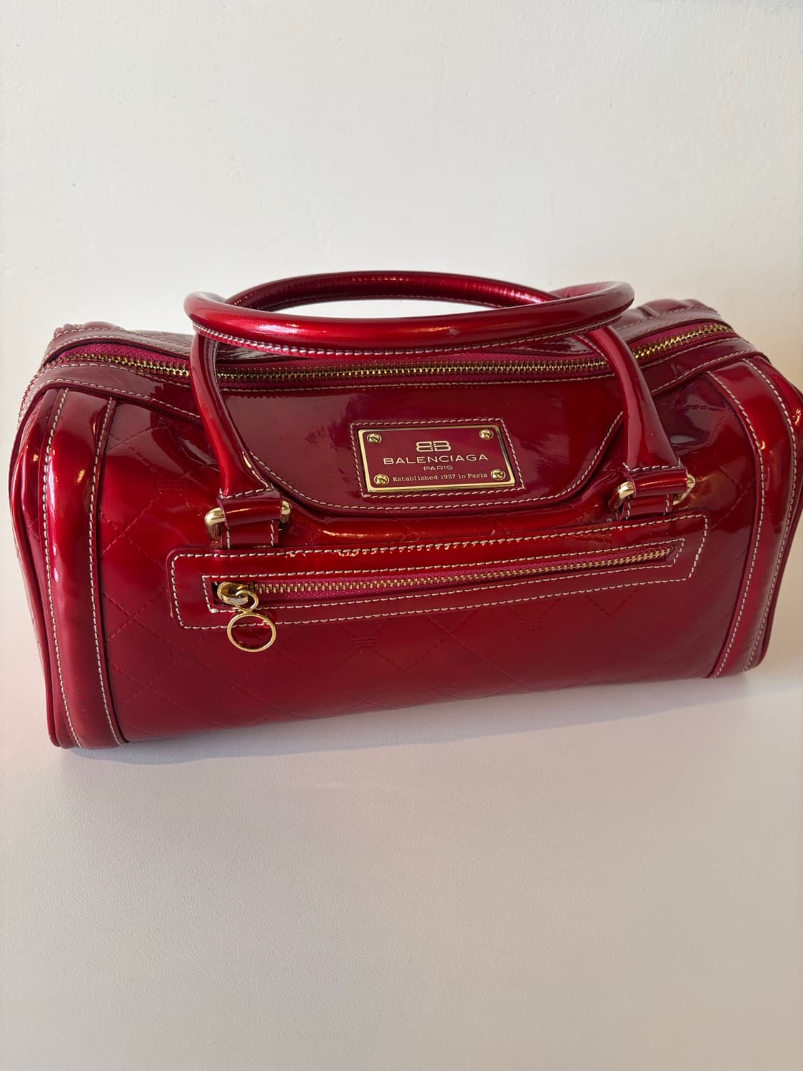 발렌시아가 레드 토트백 상품이미지1