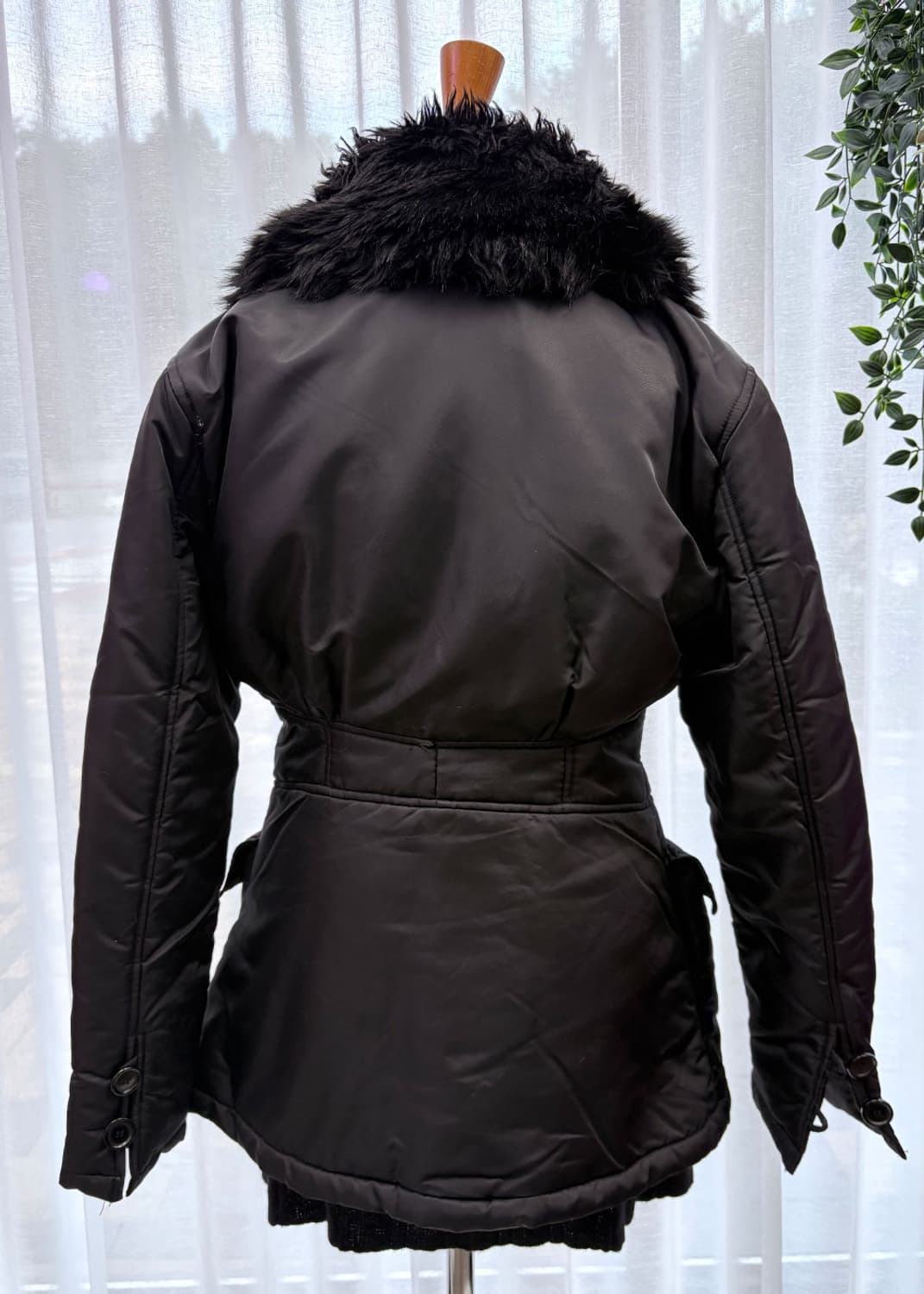 에코퍼 허리다트 블랙패딩 상품이미지6