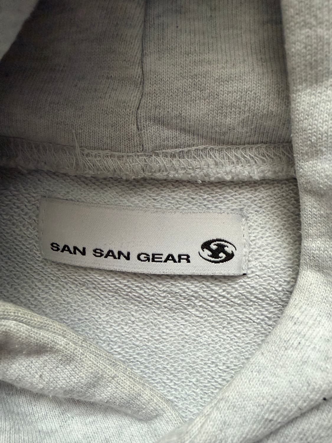 22FW 산산기어 로고 후드 화이트 멜란지 size2 상품이미지2