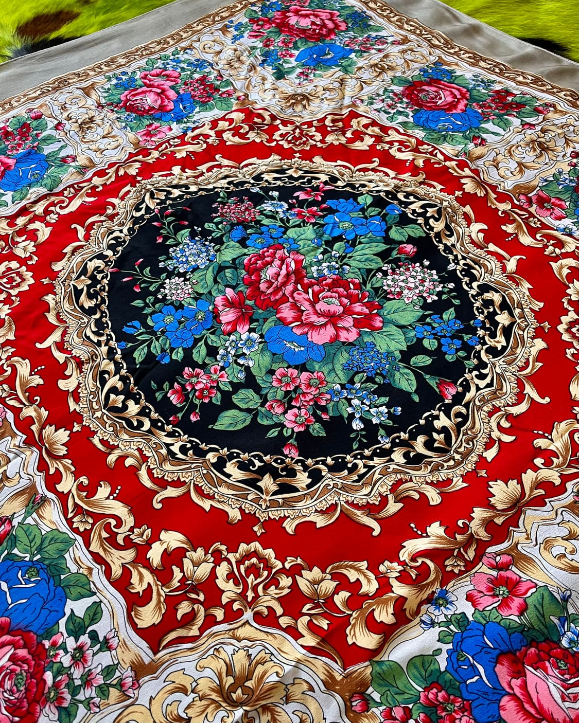 JPN Vintage Antique Floral Graphic Scarf 상품이미지9