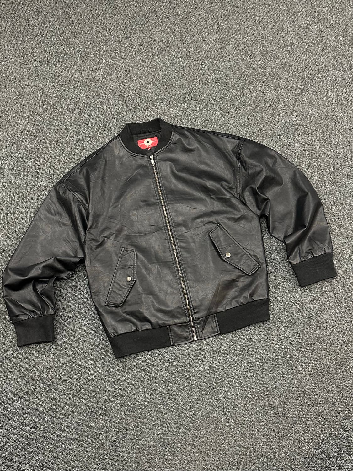 M)컨버스 빈티지 레더 바시티 자켓 상품이미지3