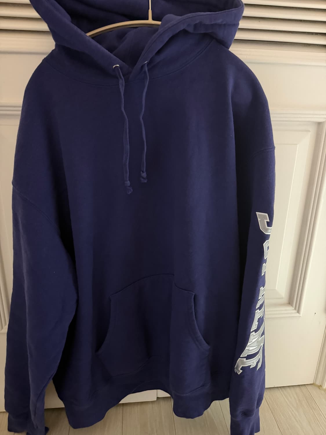 슈프림 슬리브 아크 후드 스웨트 셔츠 워시드 네이비 상품이미지1