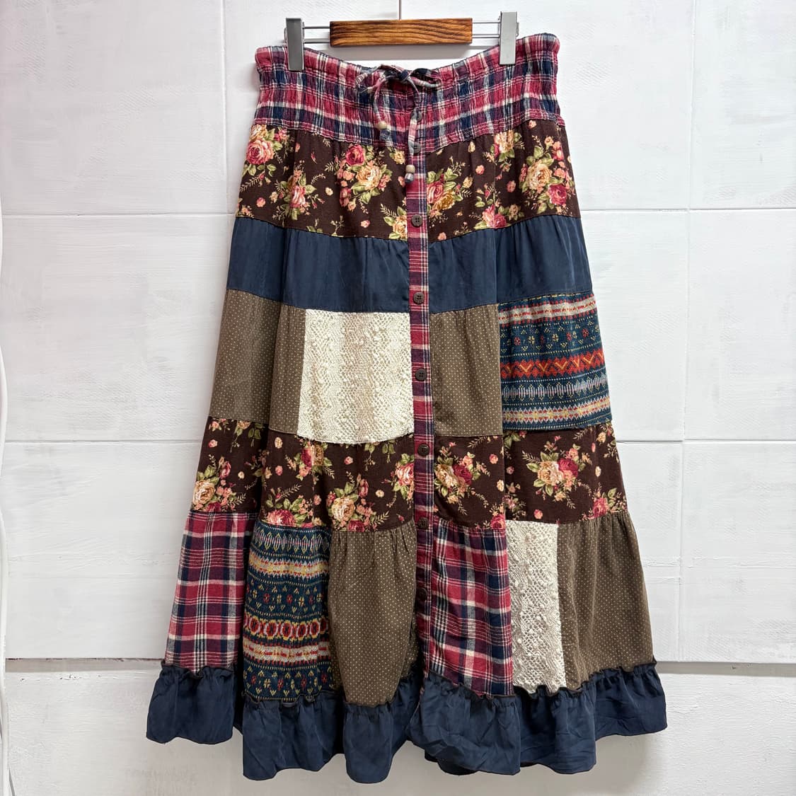 패치워크 캉캉 2way 모리걸 원피스 스커트 (JPN) 상품이미지1