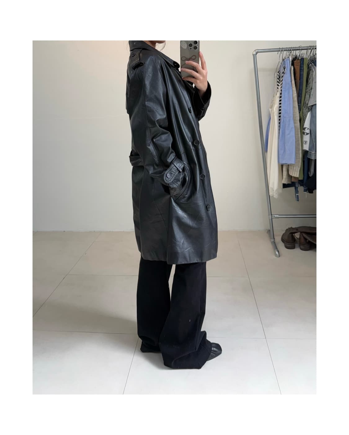 빈티지 소가죽 트렌치 상품이미지3
