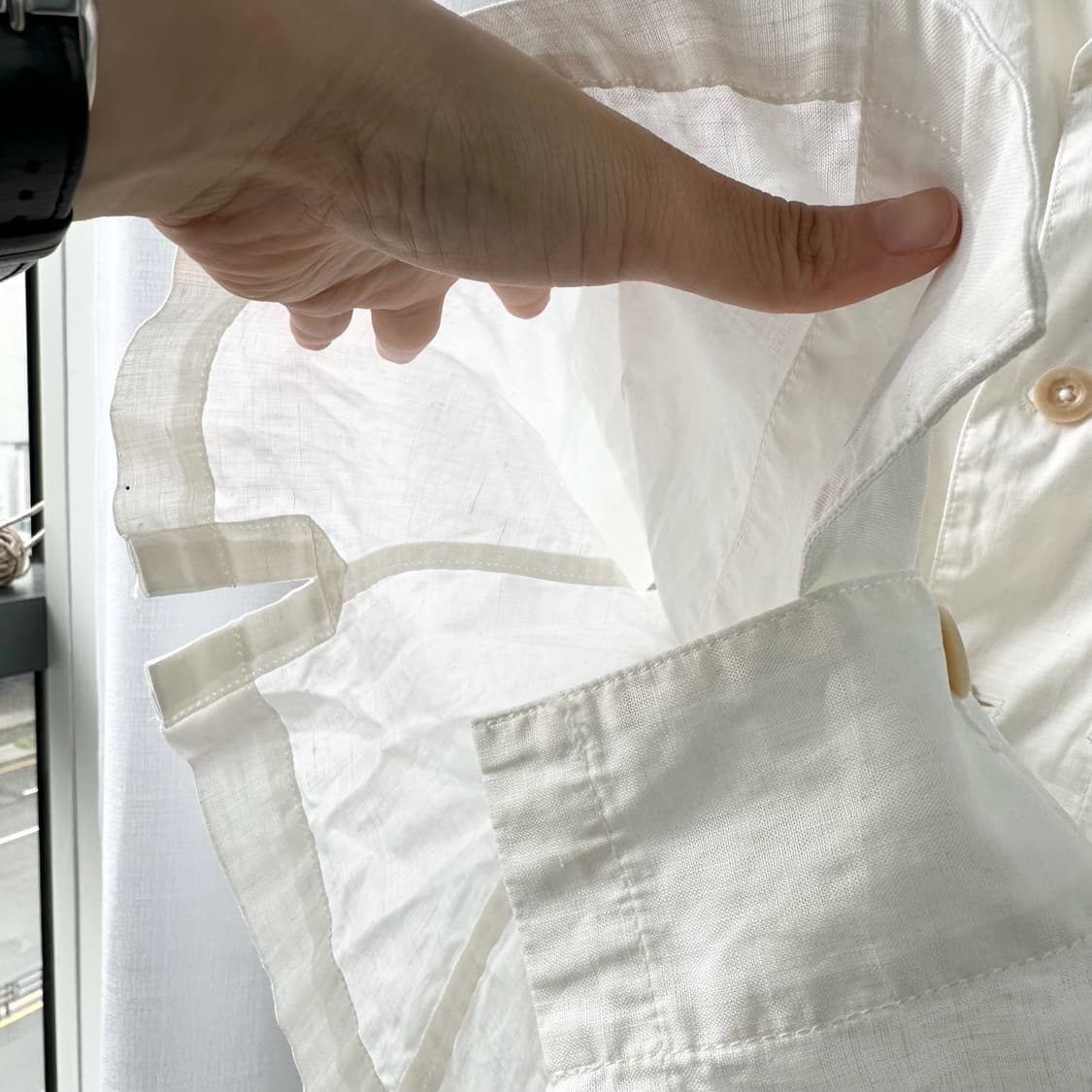 폴 스미스 투 포켓 린넨 자켓 내추럴 L2 상품이미지7