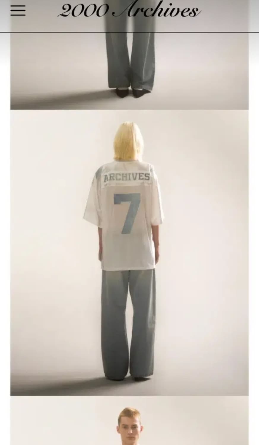2000 Archives 데님 풋볼 티셔츠 7 아카이브 아카이브스 코어 상품이미지4