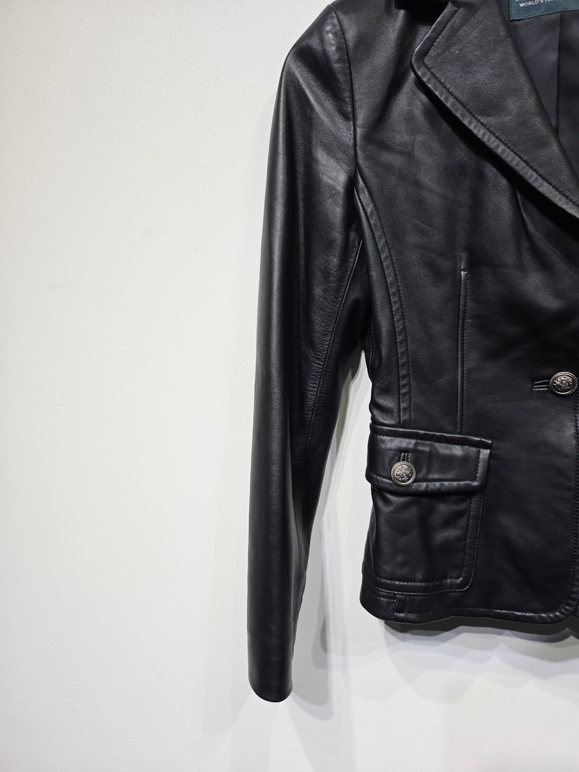 금강(KUM-KANG) 양가죽 100% 블랙 레더 자켓 상품이미지4