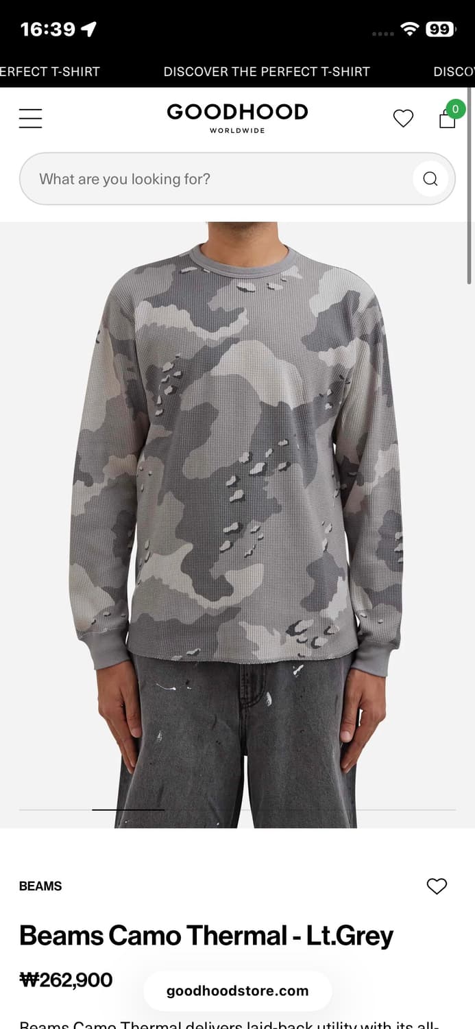 "Beams B. Camo Thermal LT.GREY" 상품이미지2