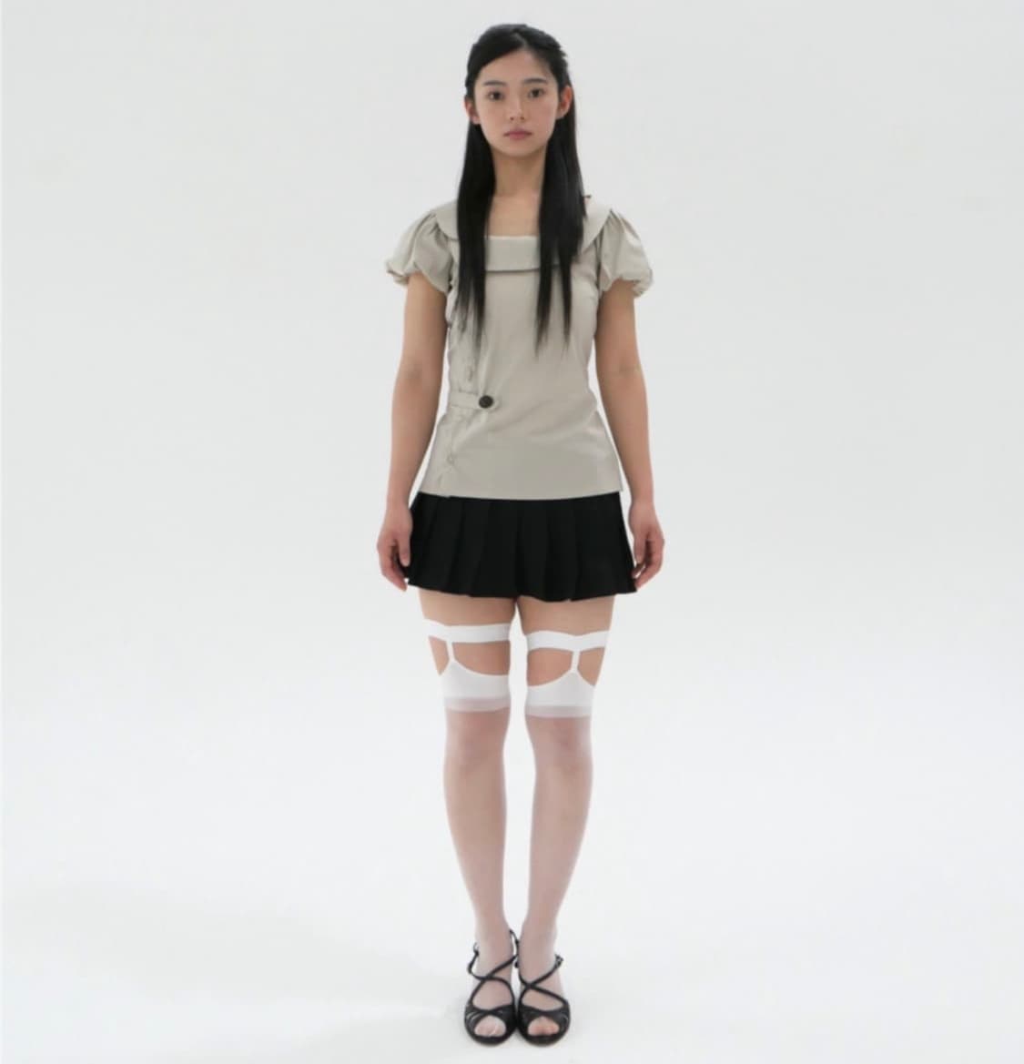 베이비랩 클로버 블라우스 애쉬베이지 상품이미지3