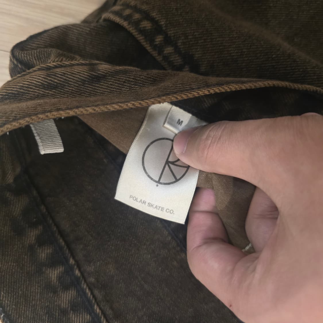 [M]폴라스케이트 빅보이 데님 진 브라운 블랙 상품이미지4