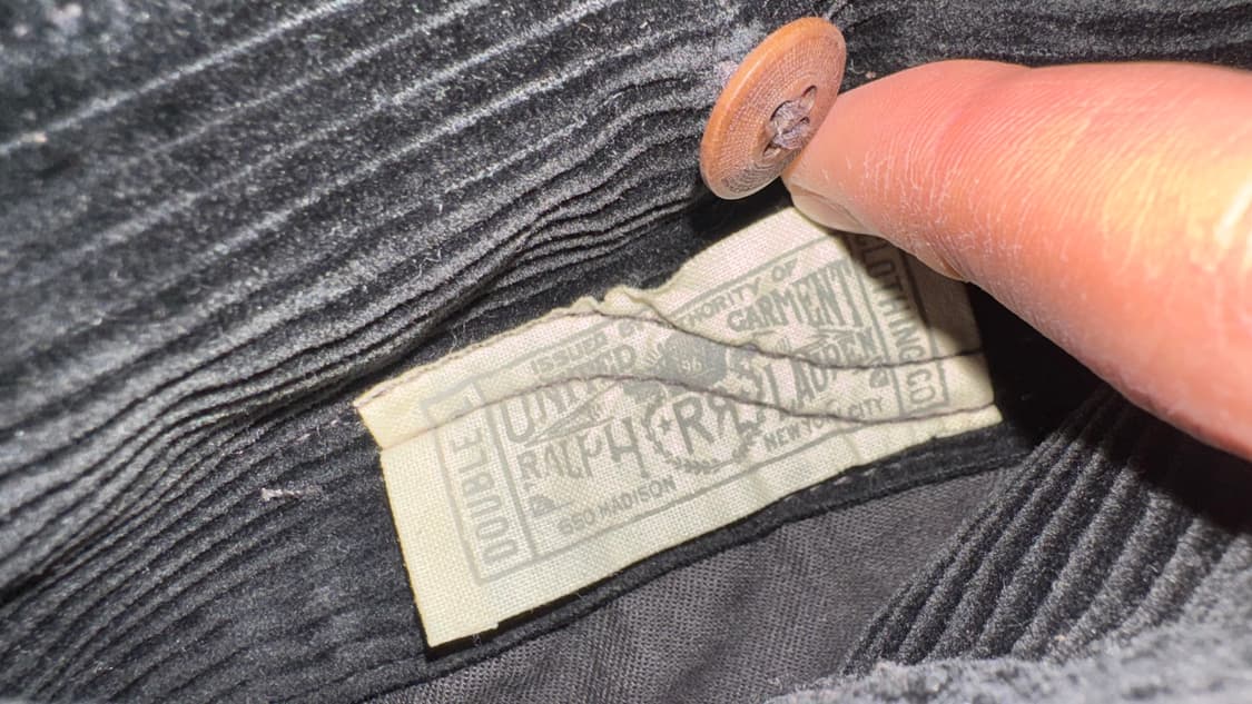 더블알엘 RRL 서스펜더 버튼 코듀로이 팬츠 상품이미지6