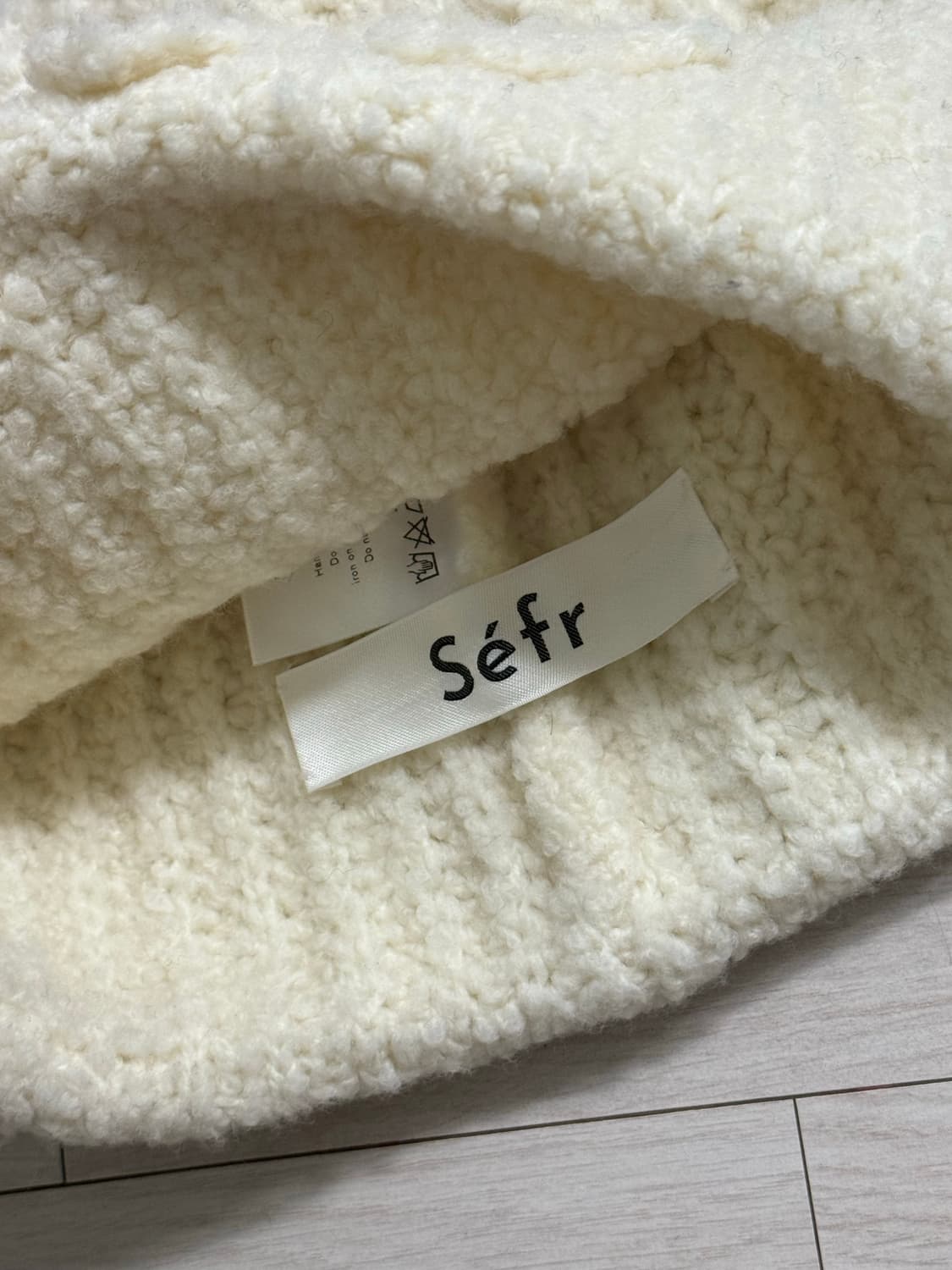 25FW 세퍼 파우더 화이트 울 비니 상품이미지2