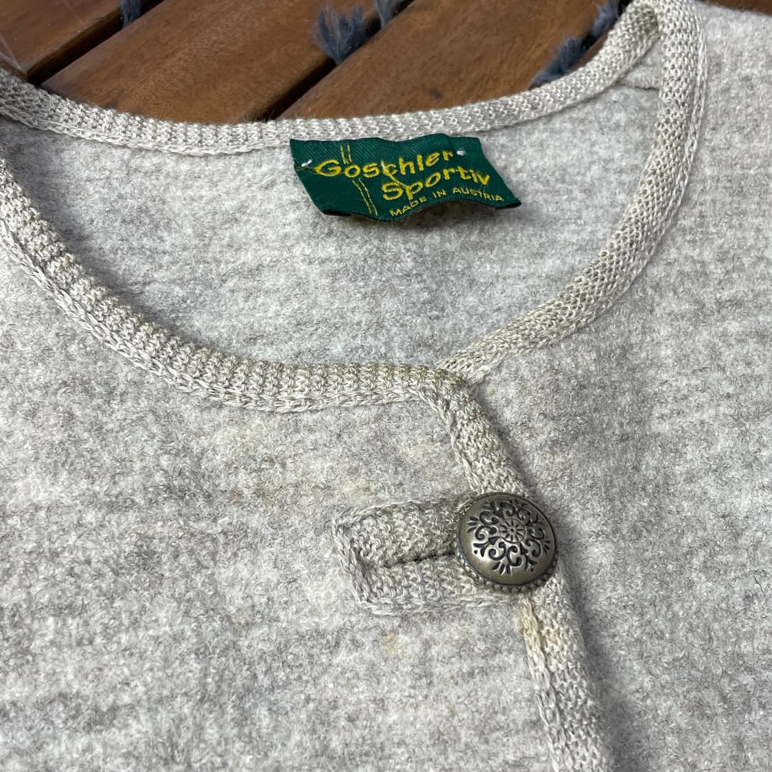 [XL]90’s 오스트레일리아 자수 울 가디건 상품이미지5