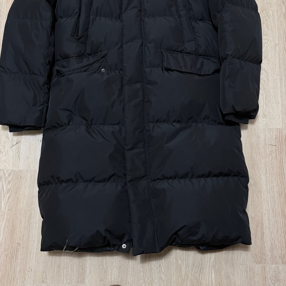 플랙 남성 헤비 덕다운 후드 롱패딩 L/100  상품이미지3