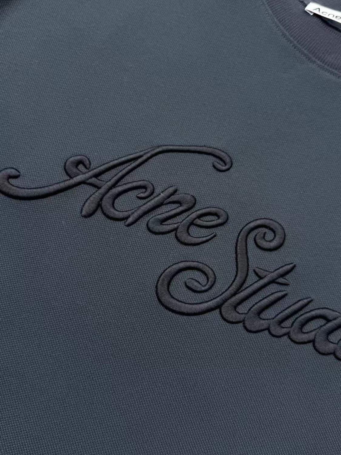 아크네 스튜디오 로고 티셔츠 페이드 블랙 L 상품이미지2