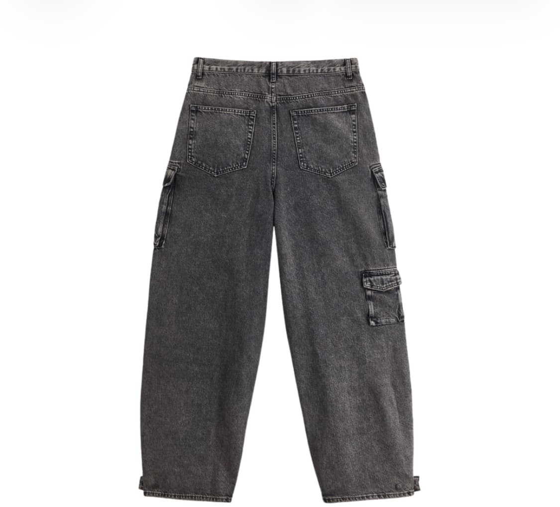 ZARA UTILITY CARGO JEANS BLACK EUR 38 상품이미지2