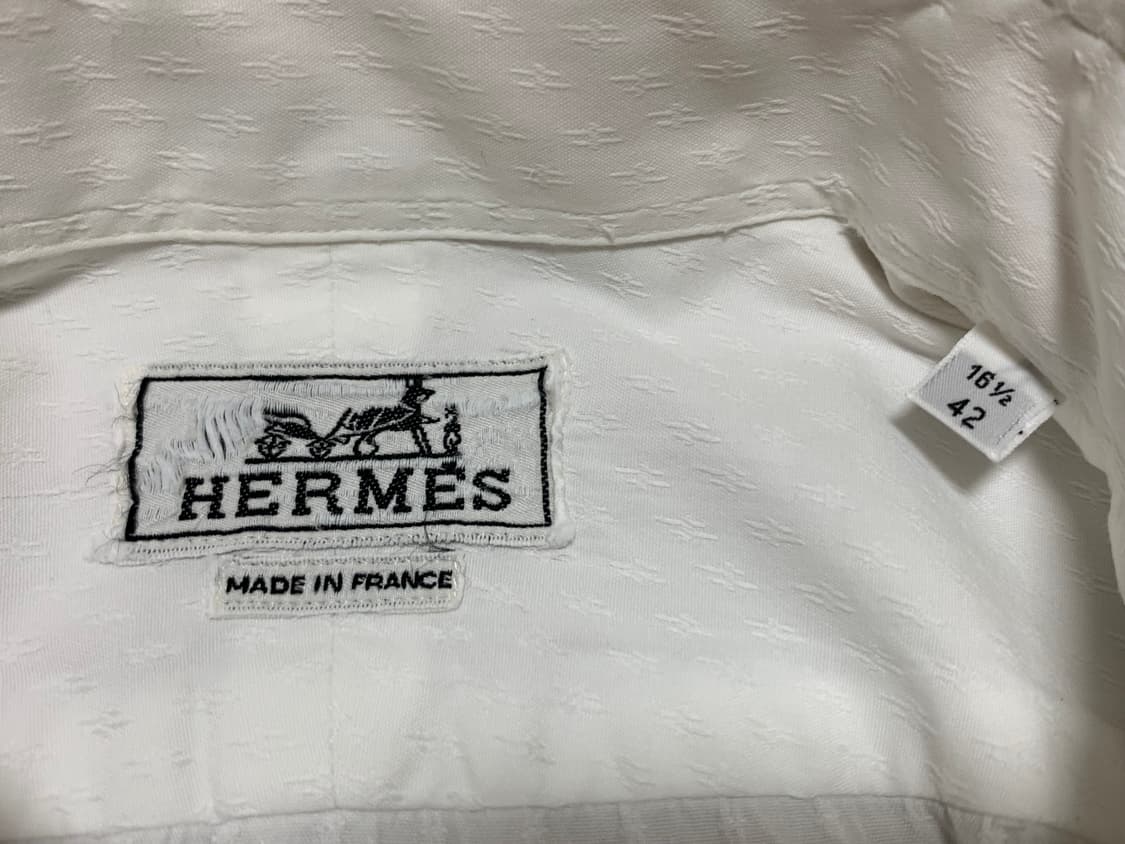 HERMES 에르메스 임브로이더리 셔츠(코튼)16 1/4 42 사이즈 상품이미지7