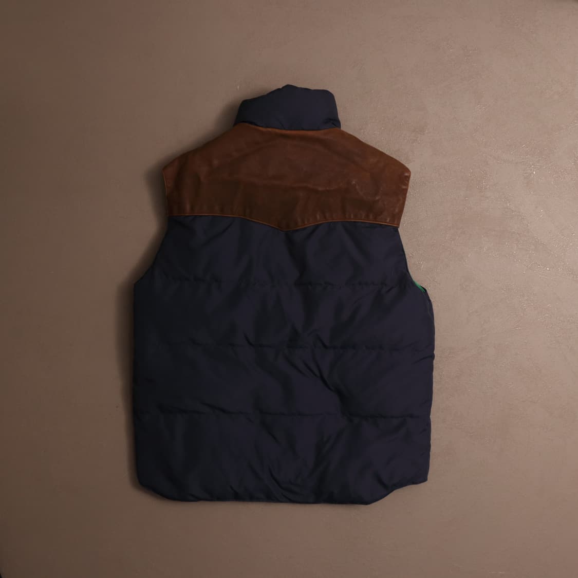 90's 폴로 랄프로렌 페더베드 레더 조끼패딩 A1783 상품이미지3