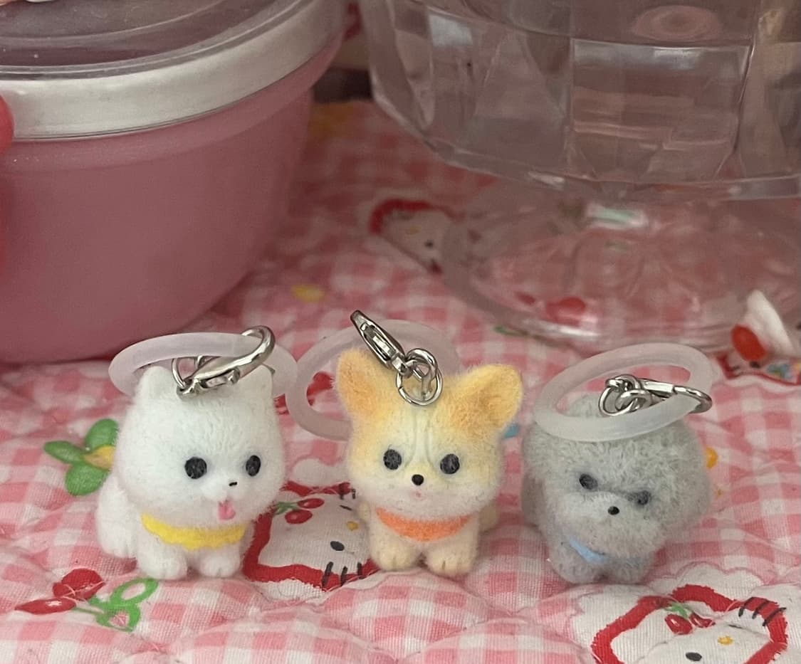 일괄 미니 강아지 메지루시 일본 비숑 웰시코기 멍멍이 스트랩 가챠 키링 상품이미지1