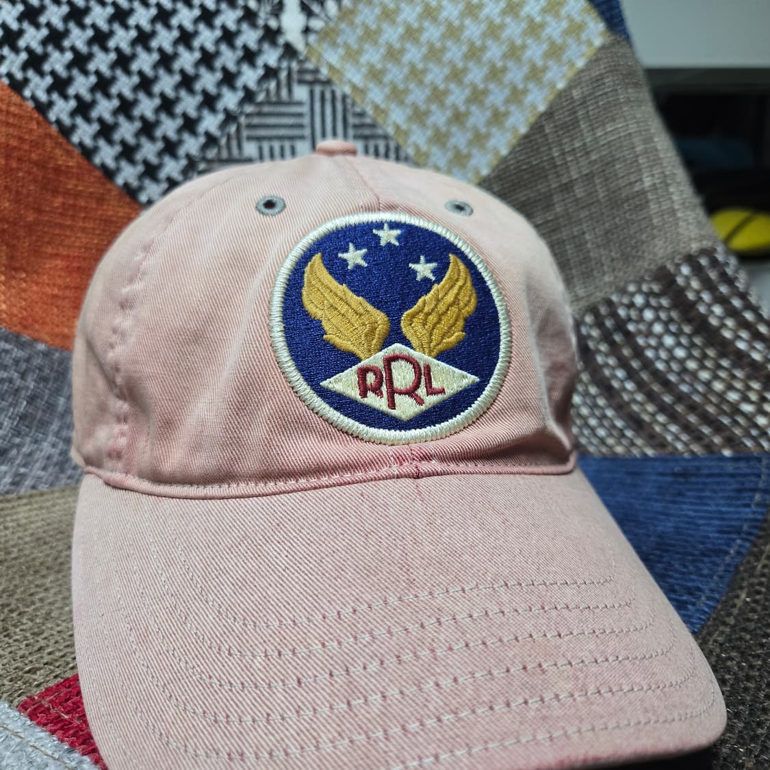 OS RRL 더블알엘 윙로고 볼캡 핑크 상품이미지5