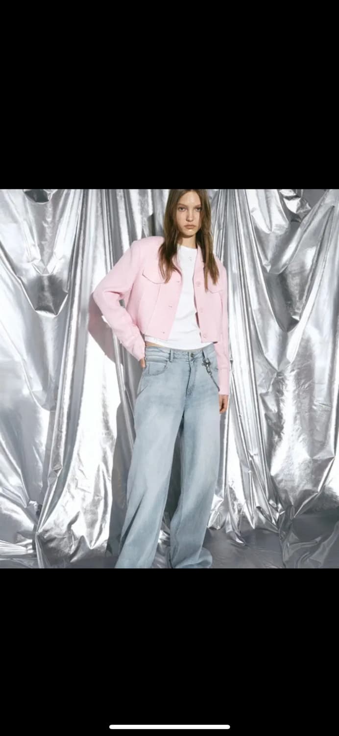 인사일런스우먼 트위드 트러거 자켓 핑크 s 상품이미지2