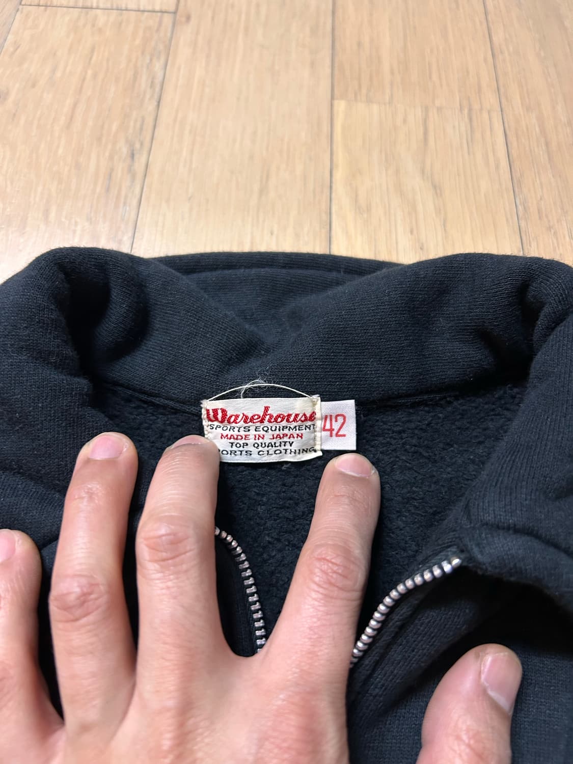 웨어하우스 반집업 블랙42사이즈 상품이미지4