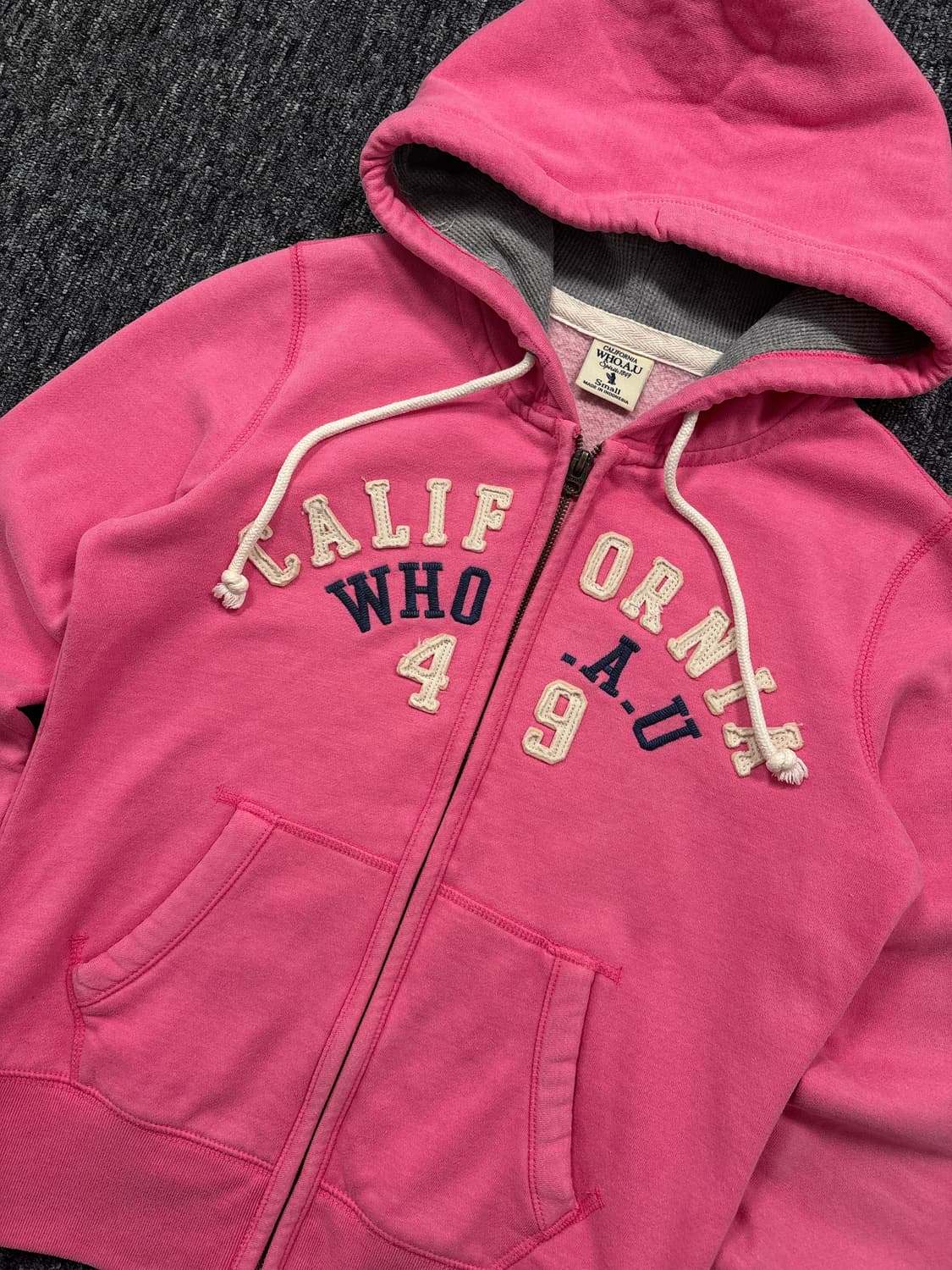 후아유 핑크 후드집업 상품이미지4