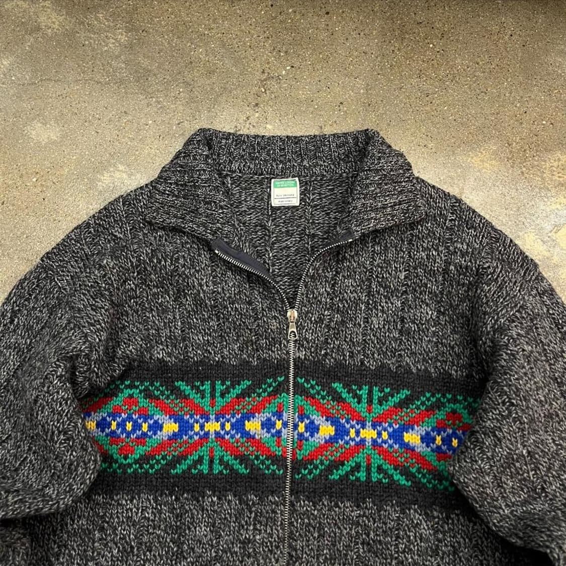 베네통 니트집업 MADE IN ITALY[XL] 상품이미지3