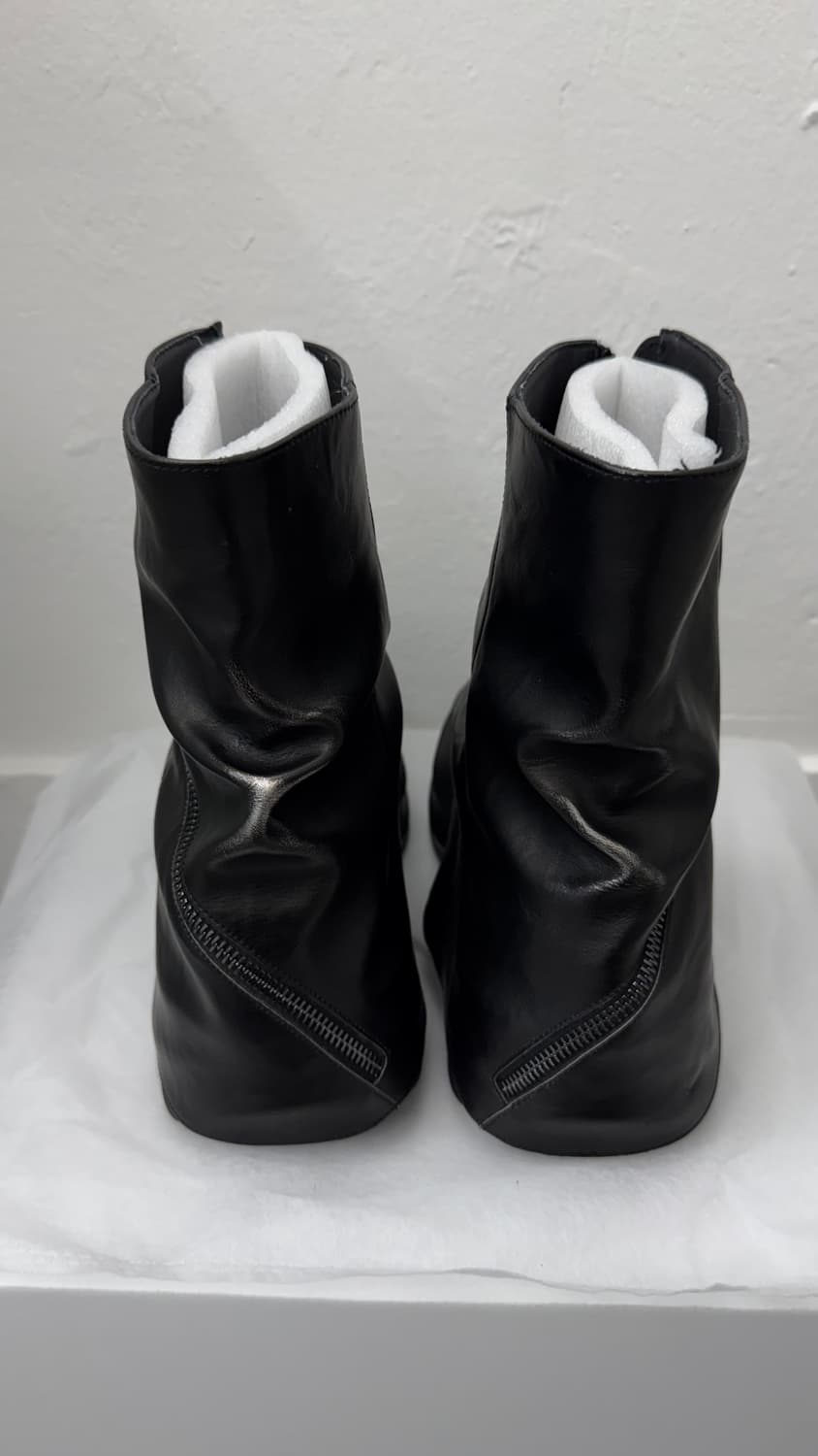 다이닛 지퍼 커브드 라인 플랫폼 부츠 상품이미지4