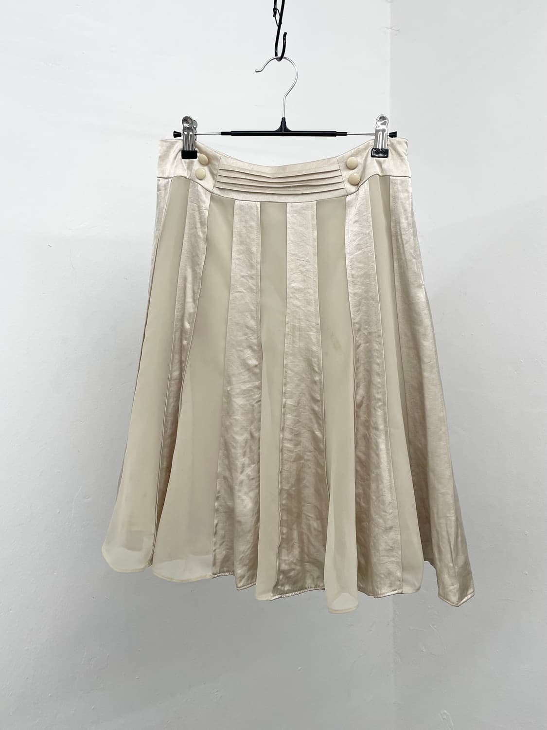 페어리 새틴 버튼 스커트 상품이미지5