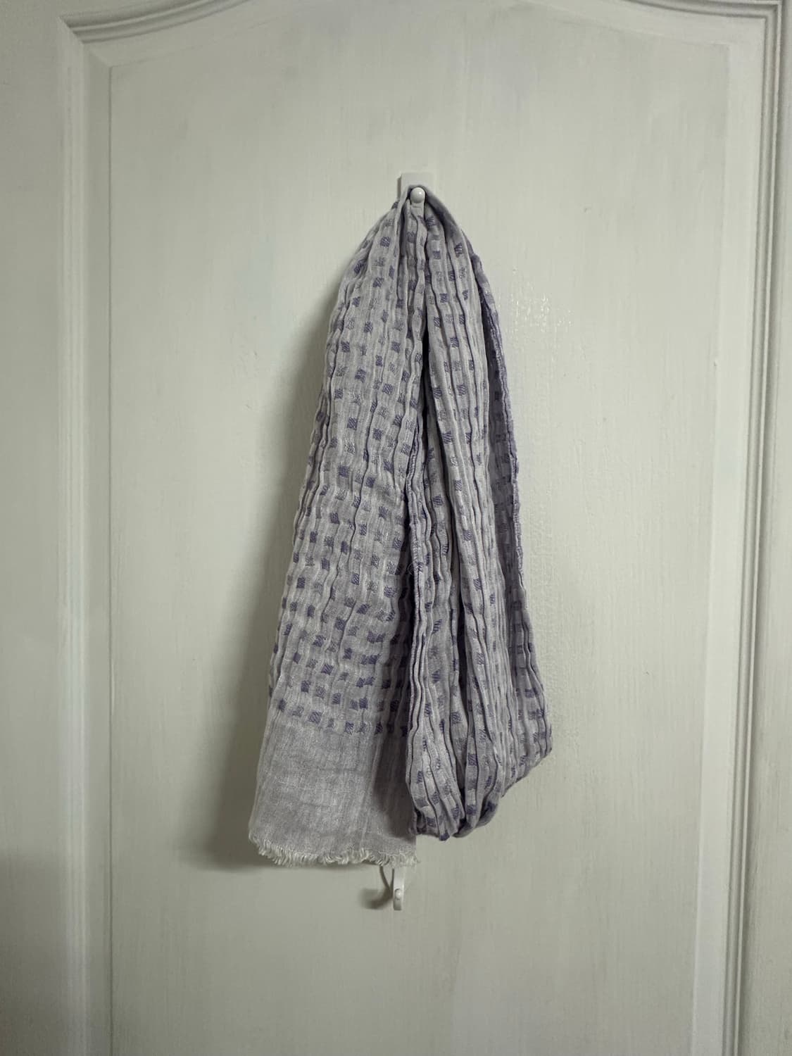 모리걸 연보라 깅엄체크 스카프 상품이미지2