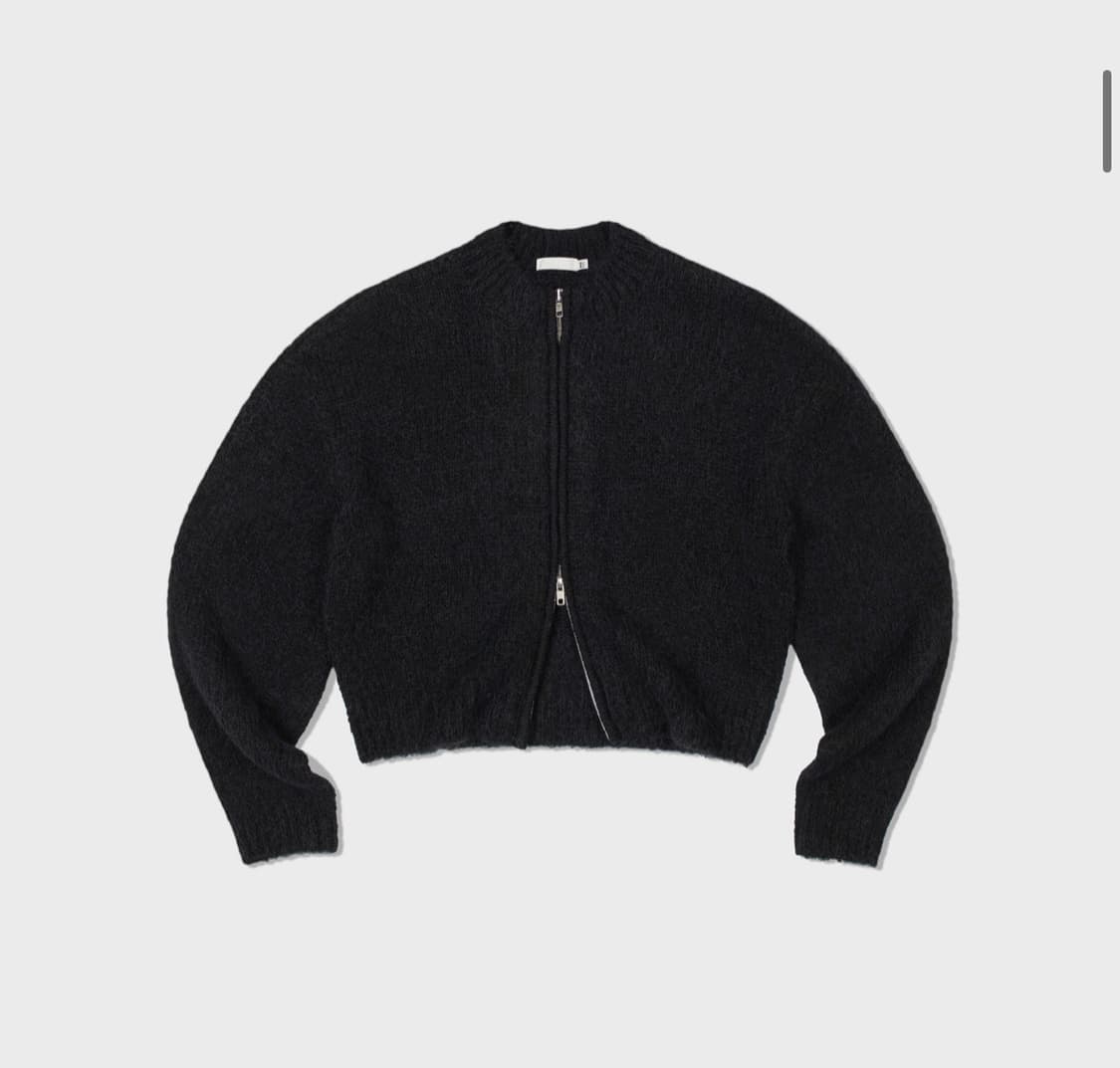 니트 집업 블랙  상품이미지1