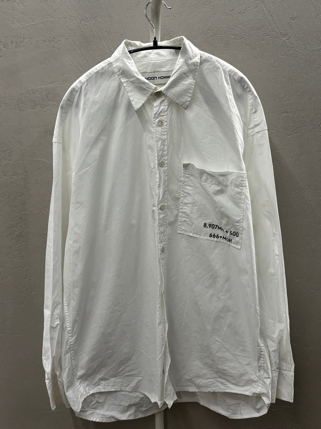 쿤옴므 그래픽 포켓 오버사이즈 셔츠 상품이미지2