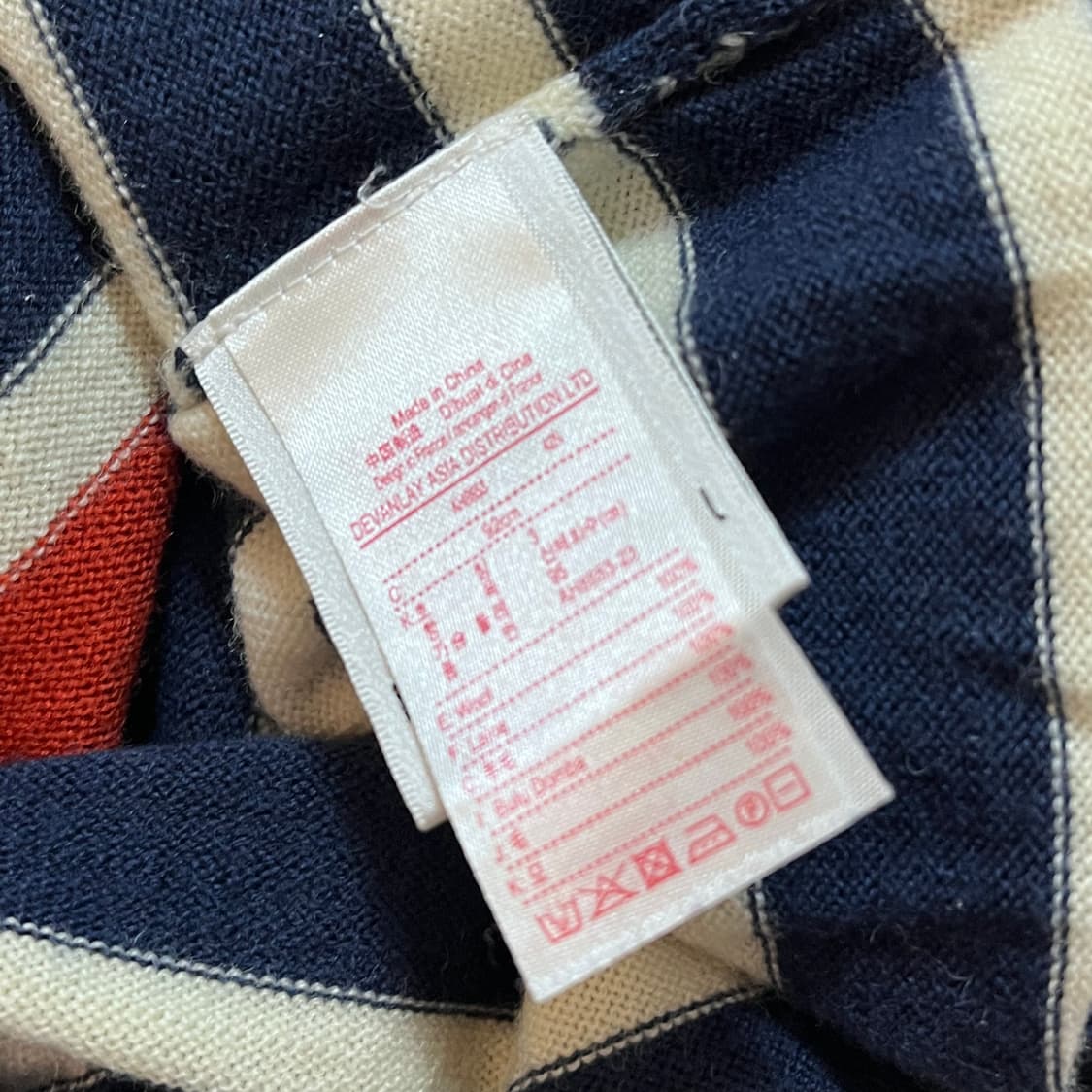 [정품] 라코스테 네이비오렌지 단가라 니트 [ 3 ] 상품이미지5