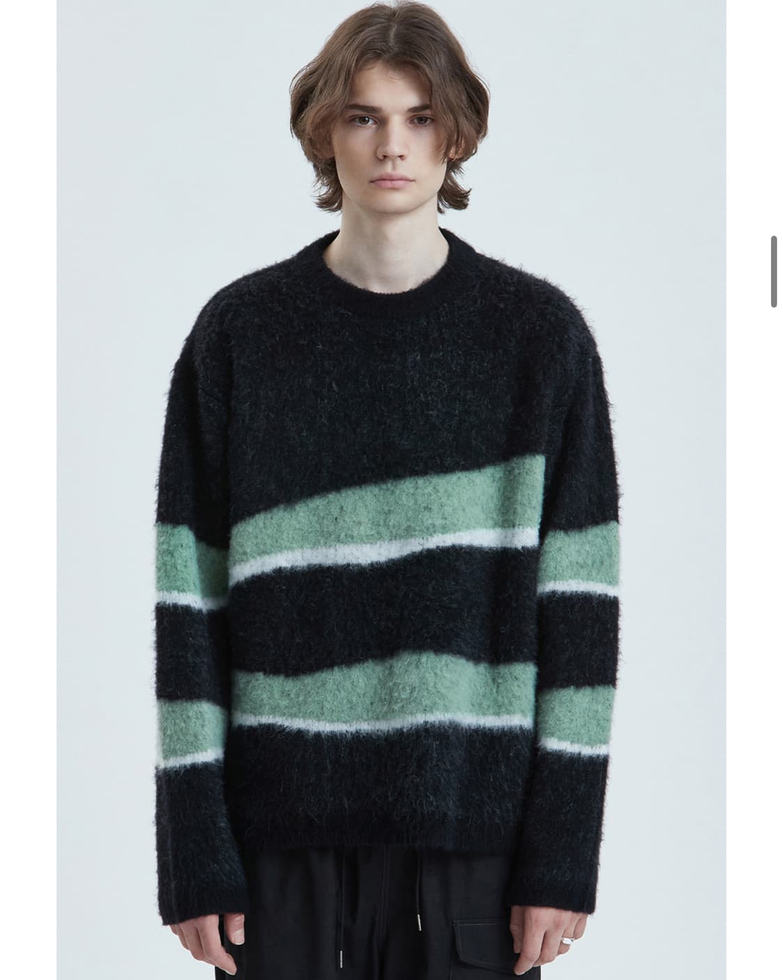 라이풀 LIFUL MOHAIR WAVY STRIPED KNIT 1사이즈 상품이미지1