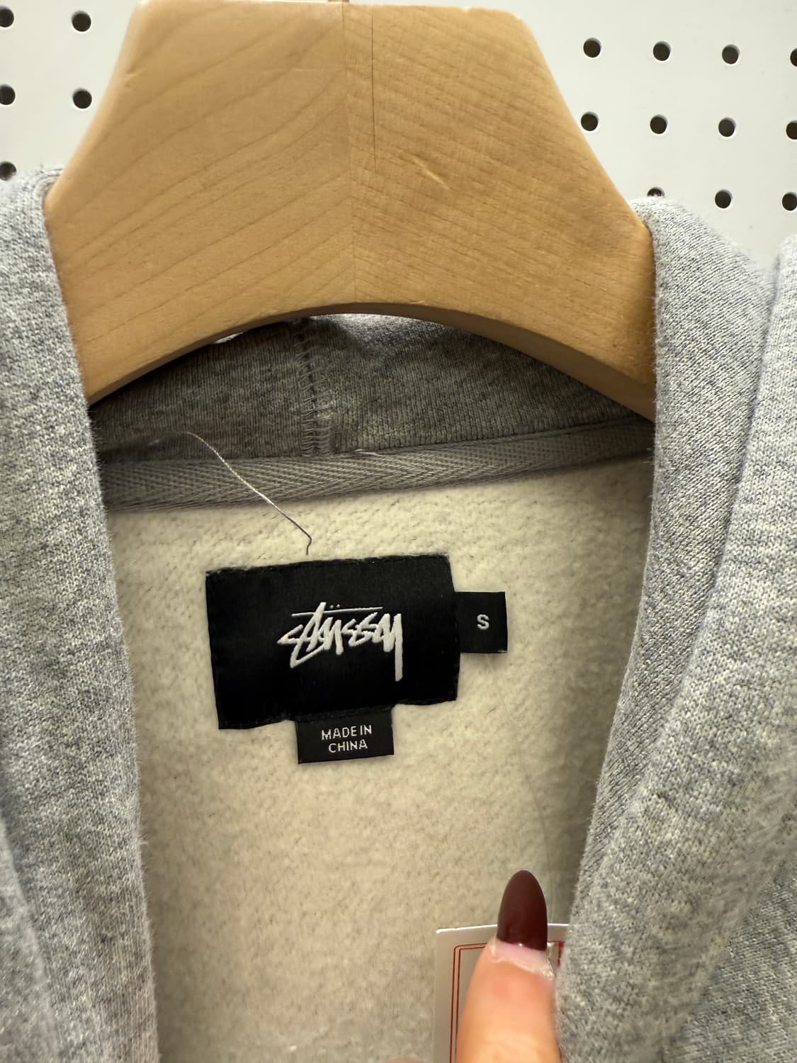 스투시 스몰 로고 그레이 후드티 U1694 상품이미지5