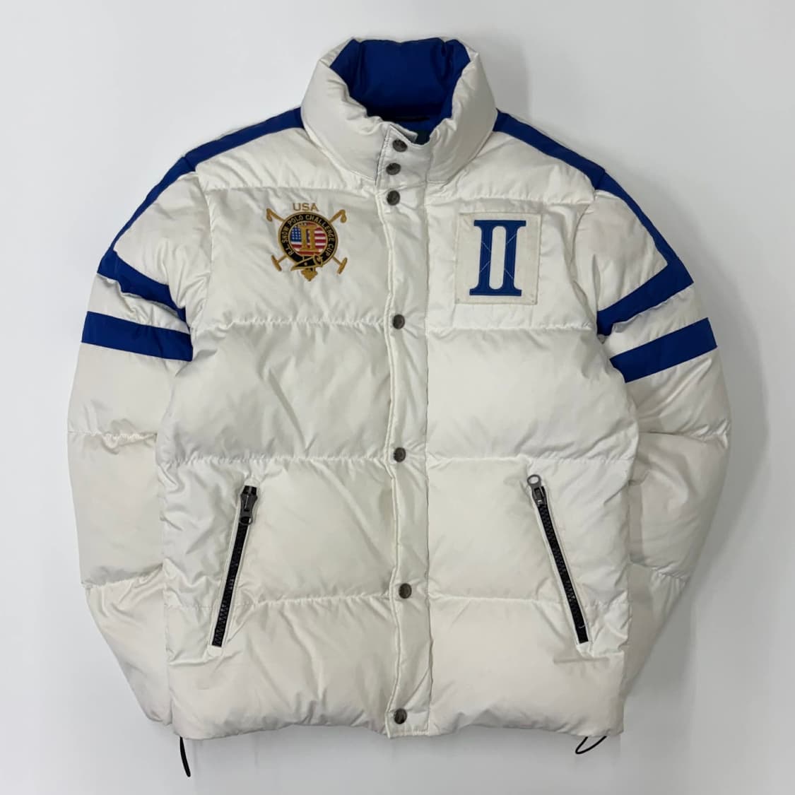 폴로 랄프로렌 USA 국대 스노우 챌린지컵 화이트 핀터깔 덕다운 푸퍼 패 상품이미지4