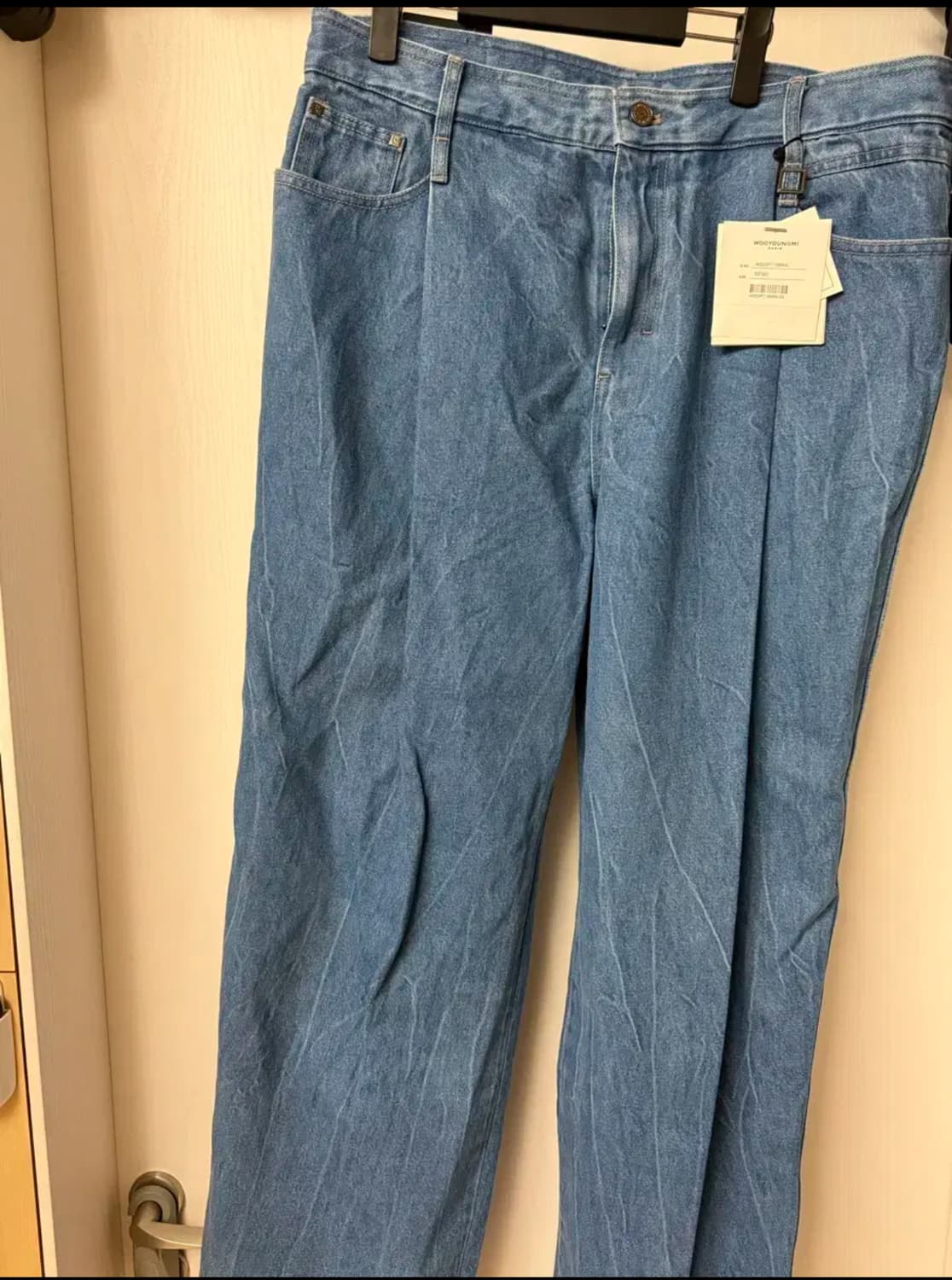 [52] 우영미 원턱 워시드와이드데님팬츠 상품이미지1