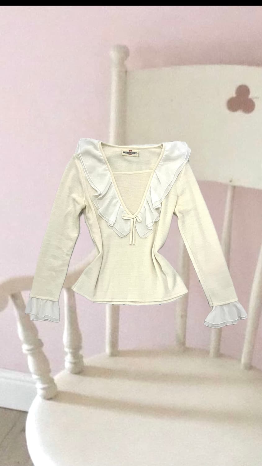 일브 히메갸루 니트 로걀탑 블라우스 리즈리사 엑시즈팜 빈티지 핀터레스트 상품이미지1