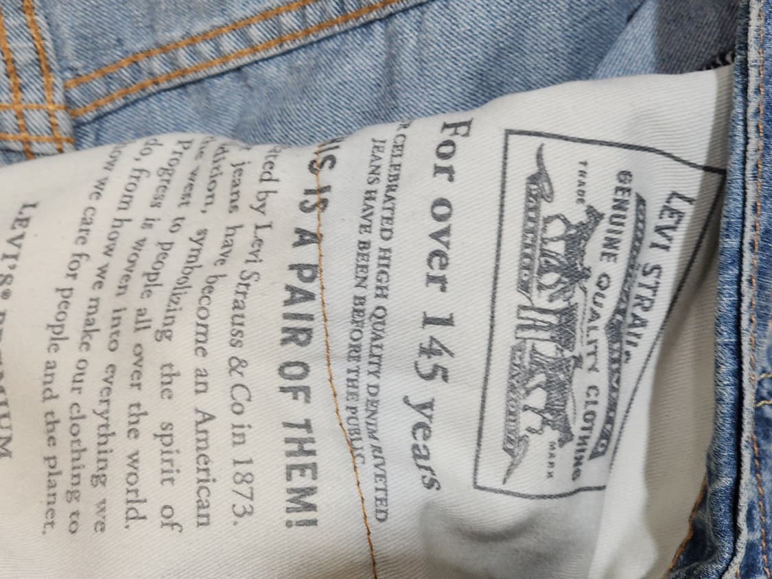 (32) 리바이스 502 청바지 연청 데님팬츠 스판 145주년판  상품이미지4