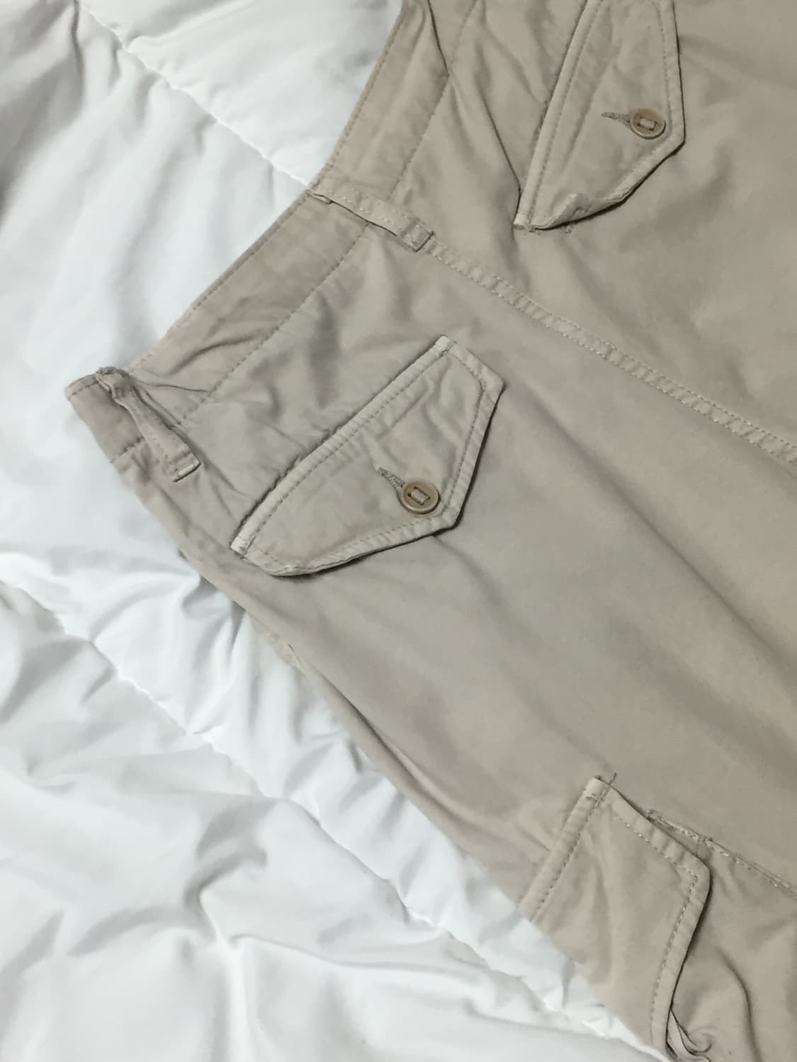 자라 베이지 코튼 카고팬츠 상품이미지5