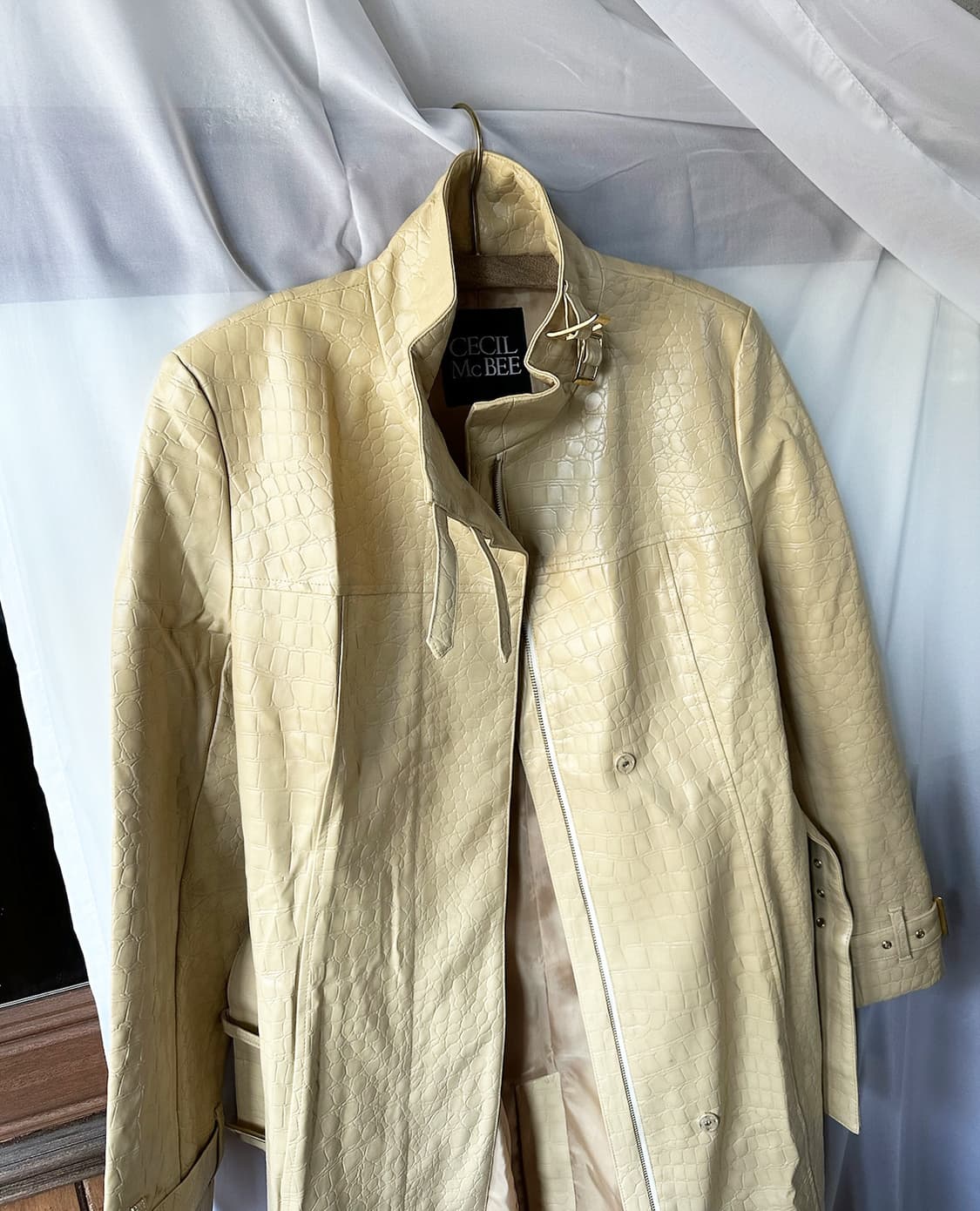 CECIL MCBEE faux leather trench coat 상품이미지6