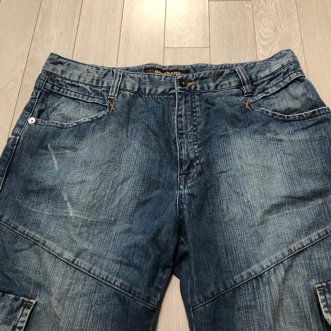 빅사이즈 버뮤다 진청워싱 팬츠 XL 상품이미지7