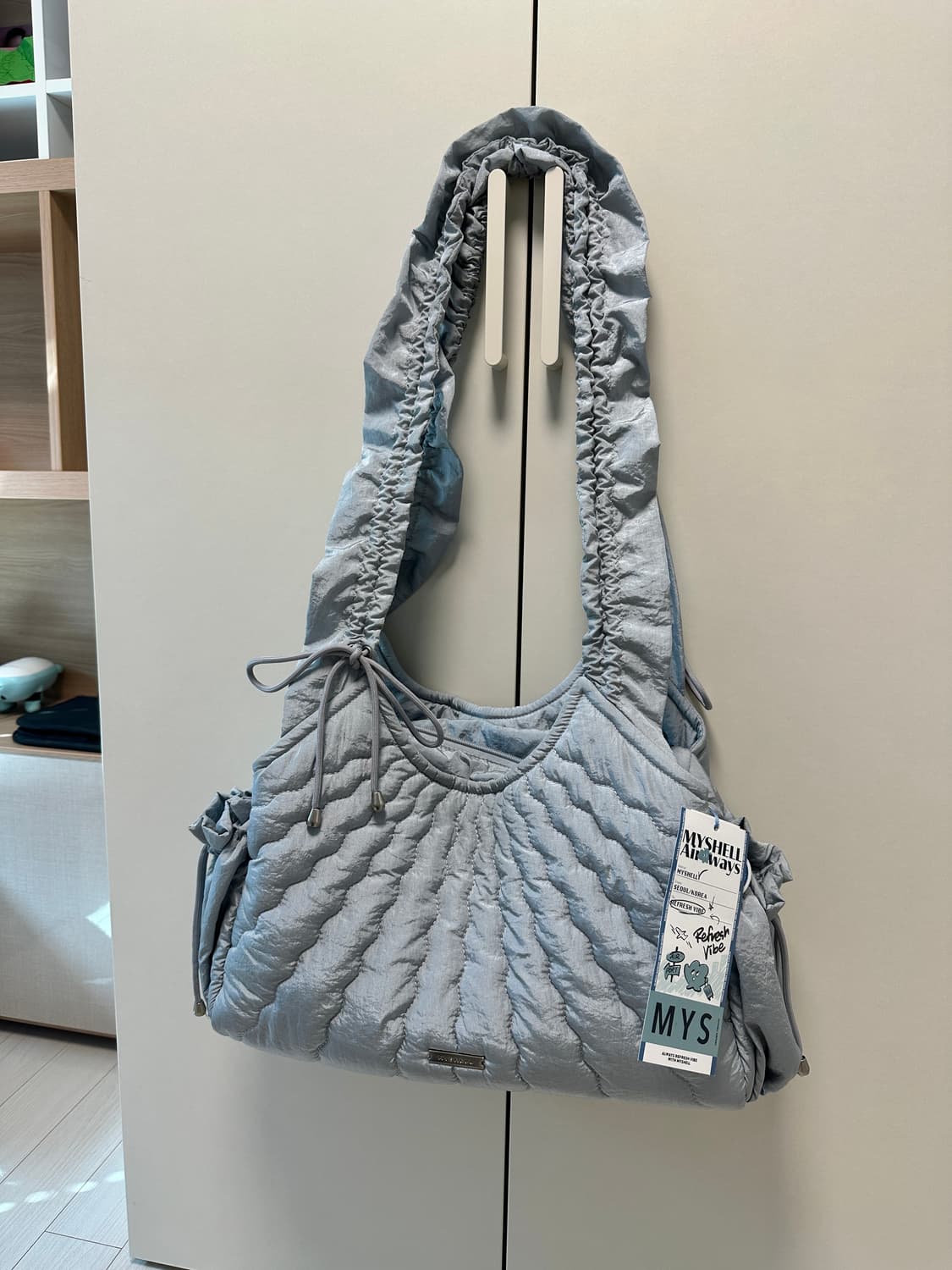 마이쉘 wavy shell ss 나일론 블루 가방 상품이미지1
