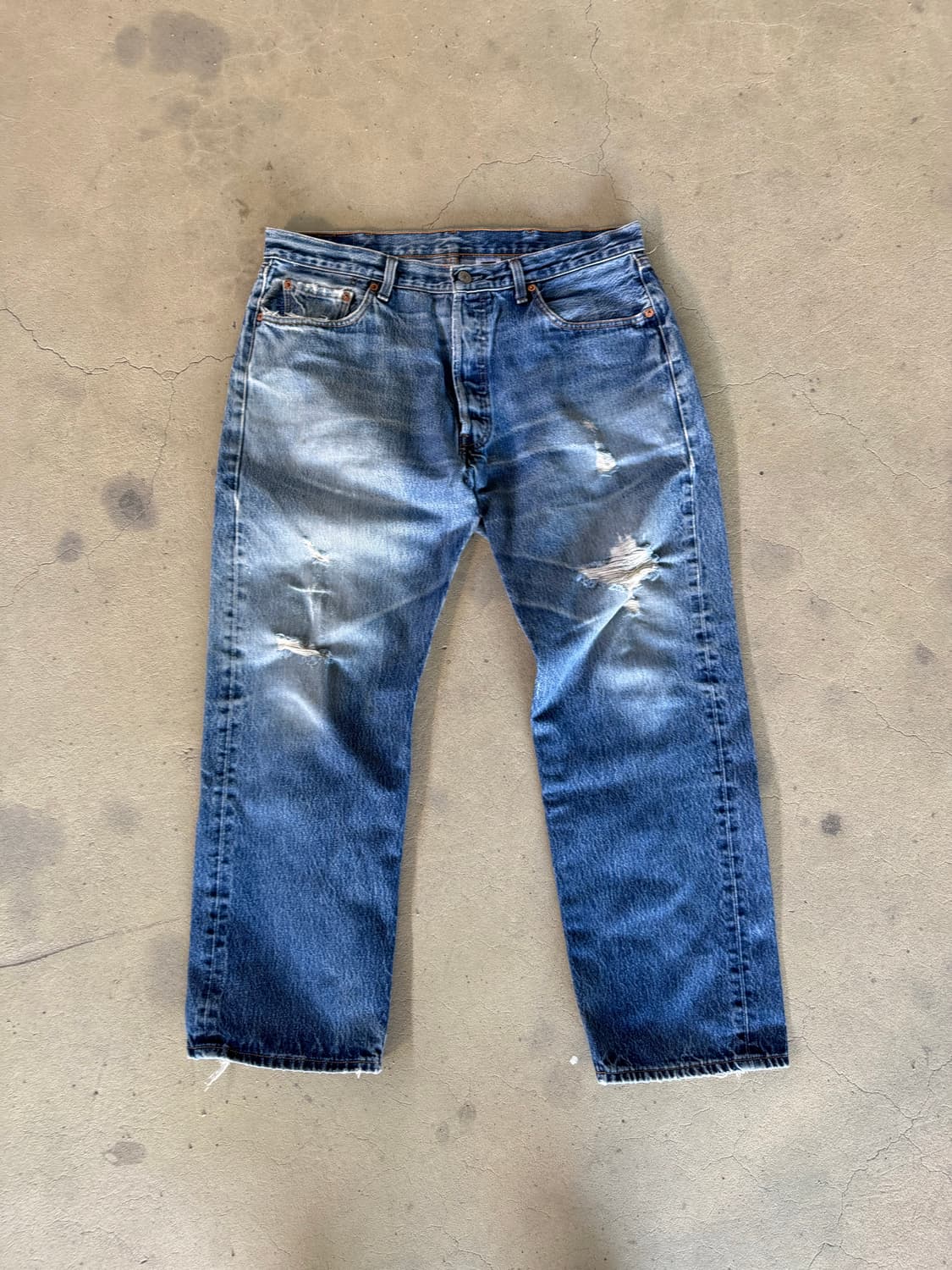 120$ Vintage levis 501 distressed 38X30 상품이미지1