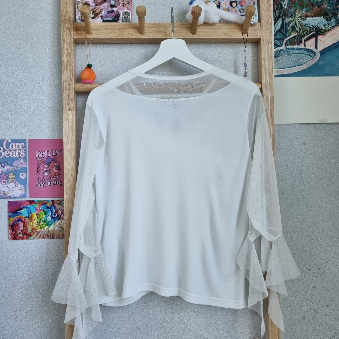JPN Glitter Bloom Mesh Top 상품이미지8