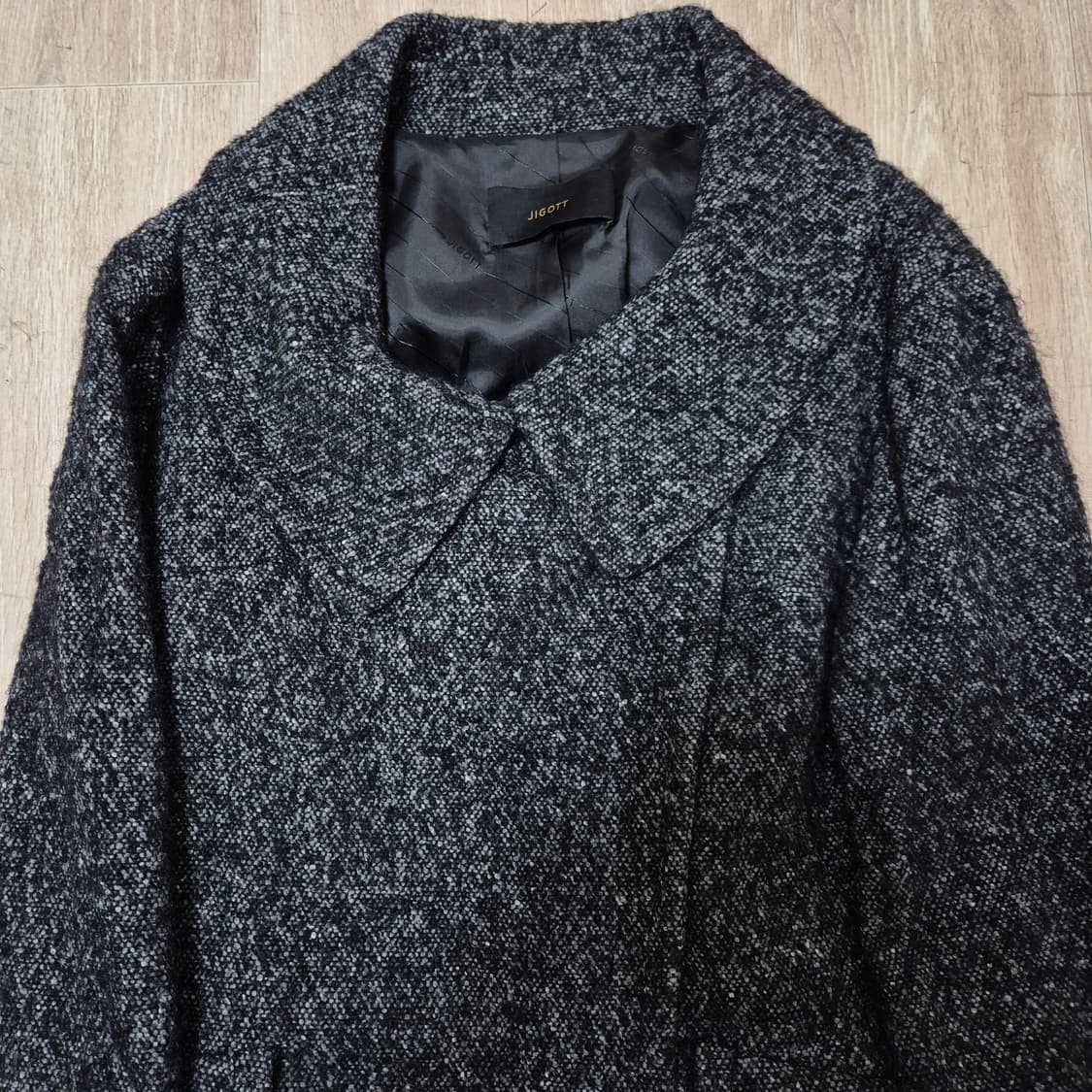 지고트 여성 헤링본 양모 알파카 더블 코트 상품이미지2