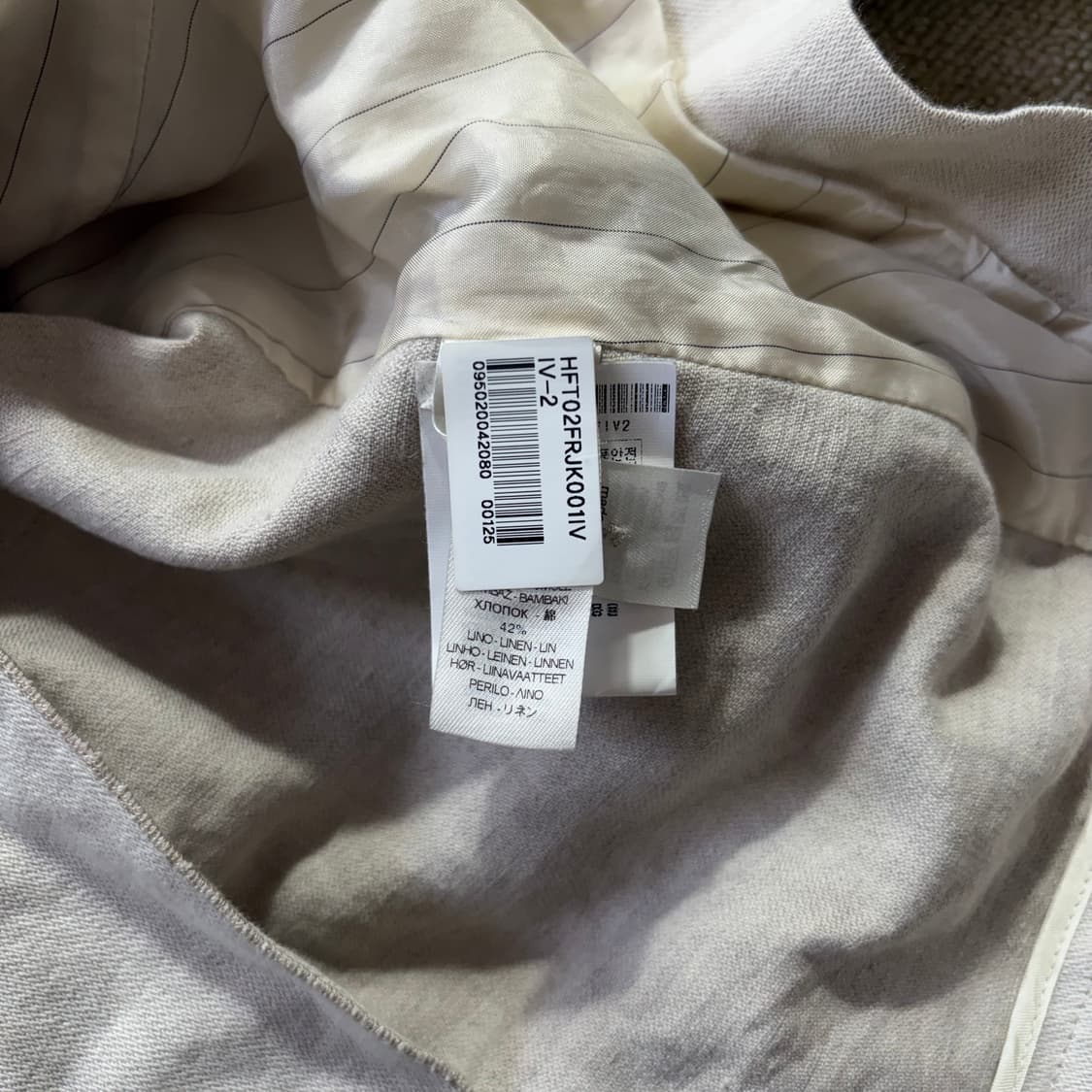 포르테포르테 린넨 베이지 자켓(Free) 상품이미지5