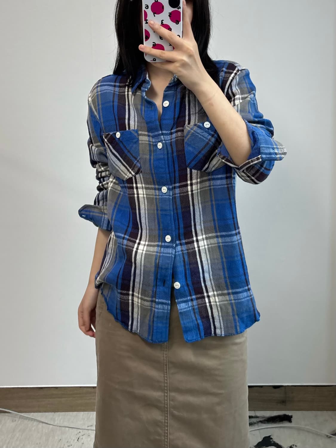 스투시 포켓 체크 셔츠 남방 상품이미지2